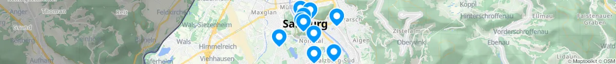 Map view for Pharmacies emergency services nearby Nonntal (Salzburg (Stadt), Salzburg)